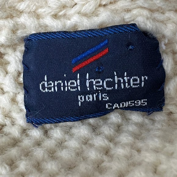 Vintage Parisian Cable Knit Oversized Sweater Chunky Cozy Slouchy Preppy Aran - Picture 4 of 7